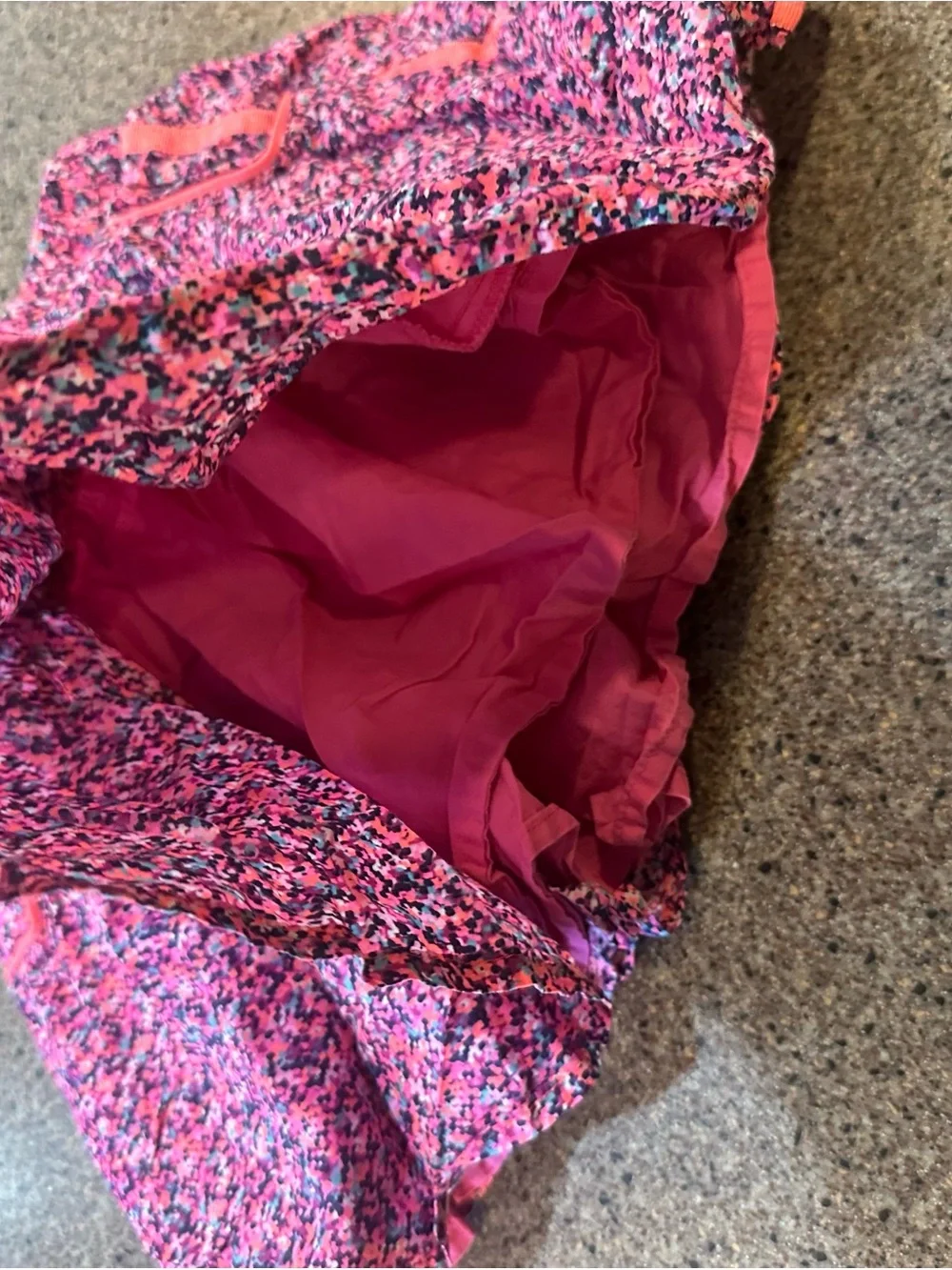 Girls Pink Floral Skort with Ruffle Layer